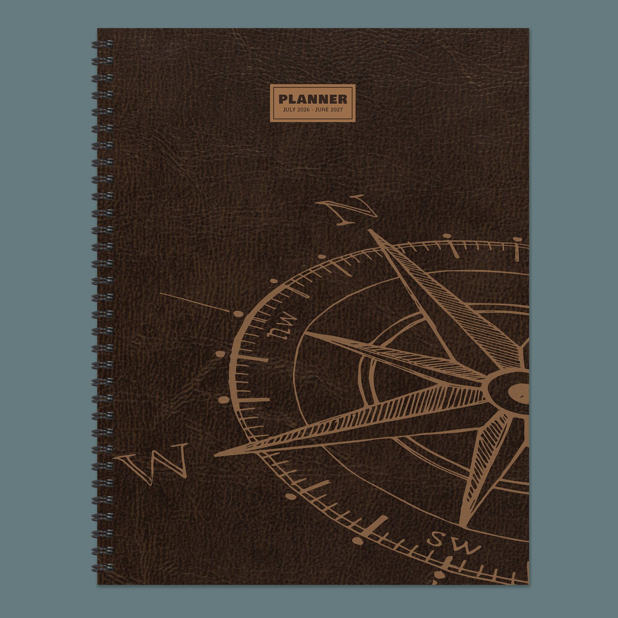 TF Publishing Large Leather Compass Weekly Monthly Planner